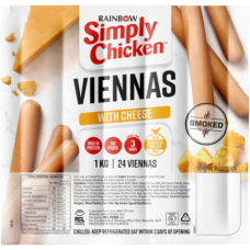 RAINBOW S/VIENNAS  1KG CHEESE