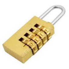 PADLOCK COMINATION 20MM BRASS