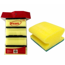 SPONGE SCOURER GROOVED 4'S GSS-4