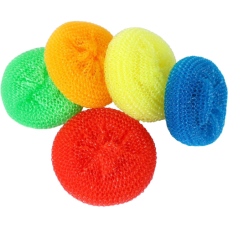 POT SCOURRER PLASTIC RAINBOW