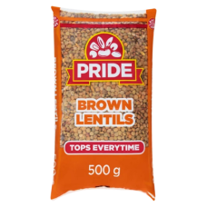 PRIDE LENTILS 500G BROWN