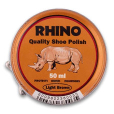 RHINO POLISH 50ML L/BROWN